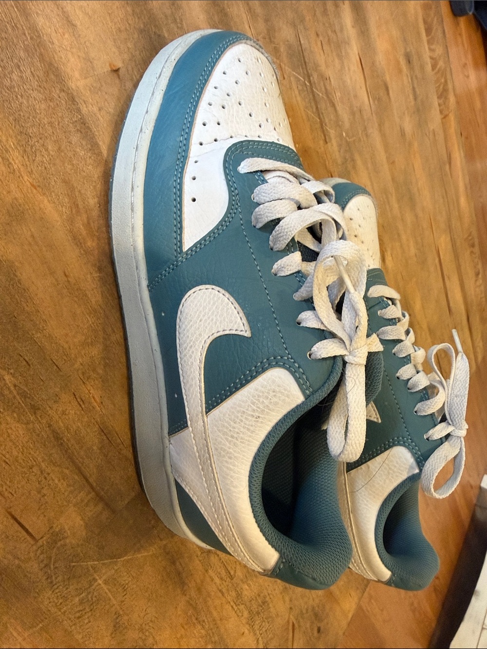 Nike women’s Teal and White Lace-Up Sneakers
